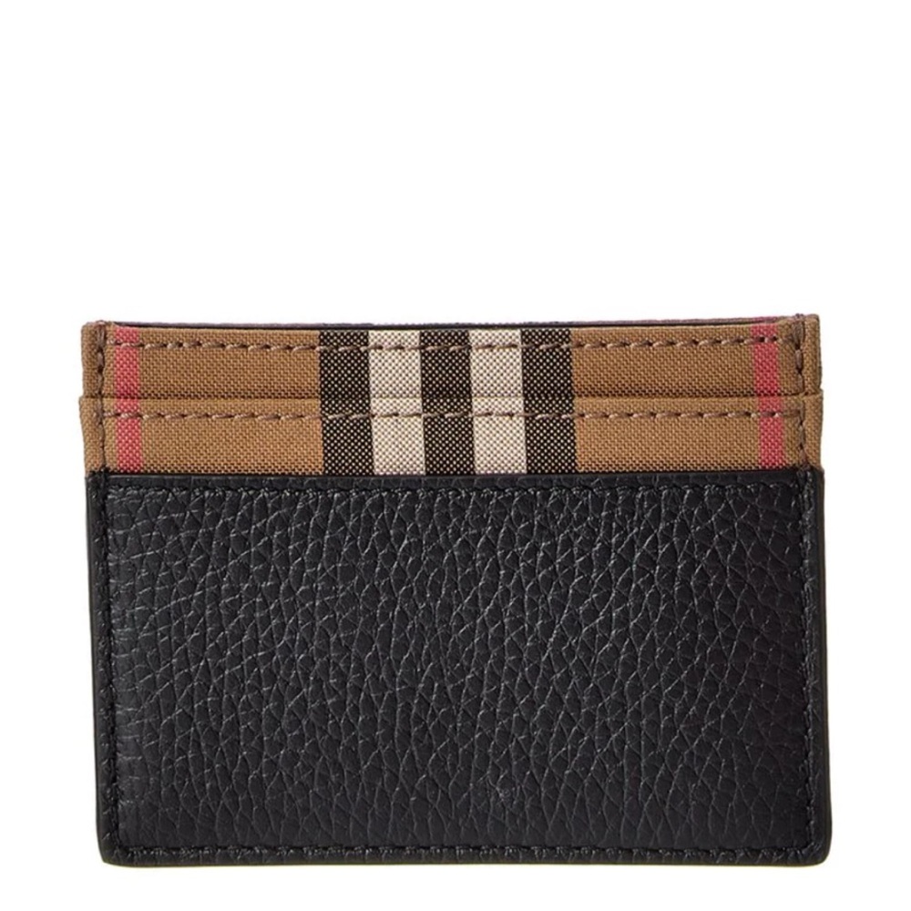 Burberry Black and Tan Card Holder